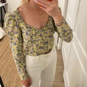 Topshop Floral Blouse